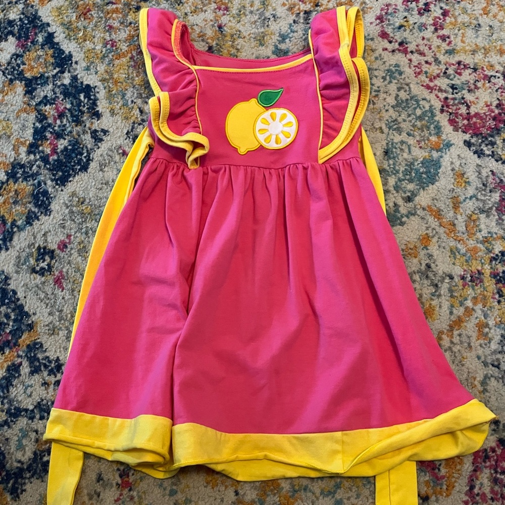 Dash of Glitter Lemon Dress - Size 3t